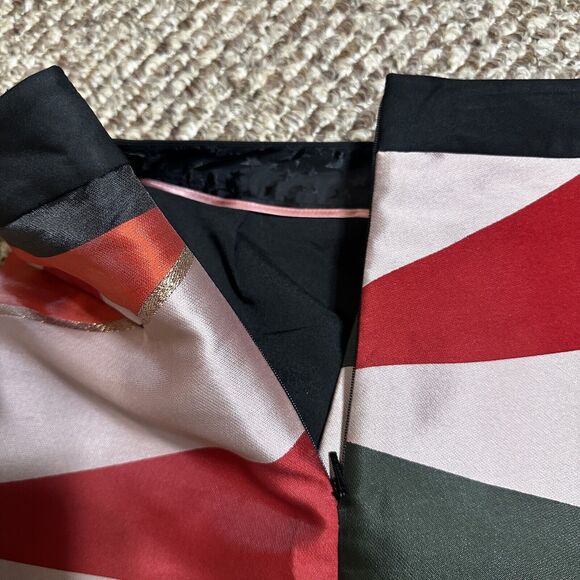 Ted Baker Redda Sahara Faux-Wrap Skirt Lined Zip Size 2 US 6 Holiday Christmas - Picture 14 of 16